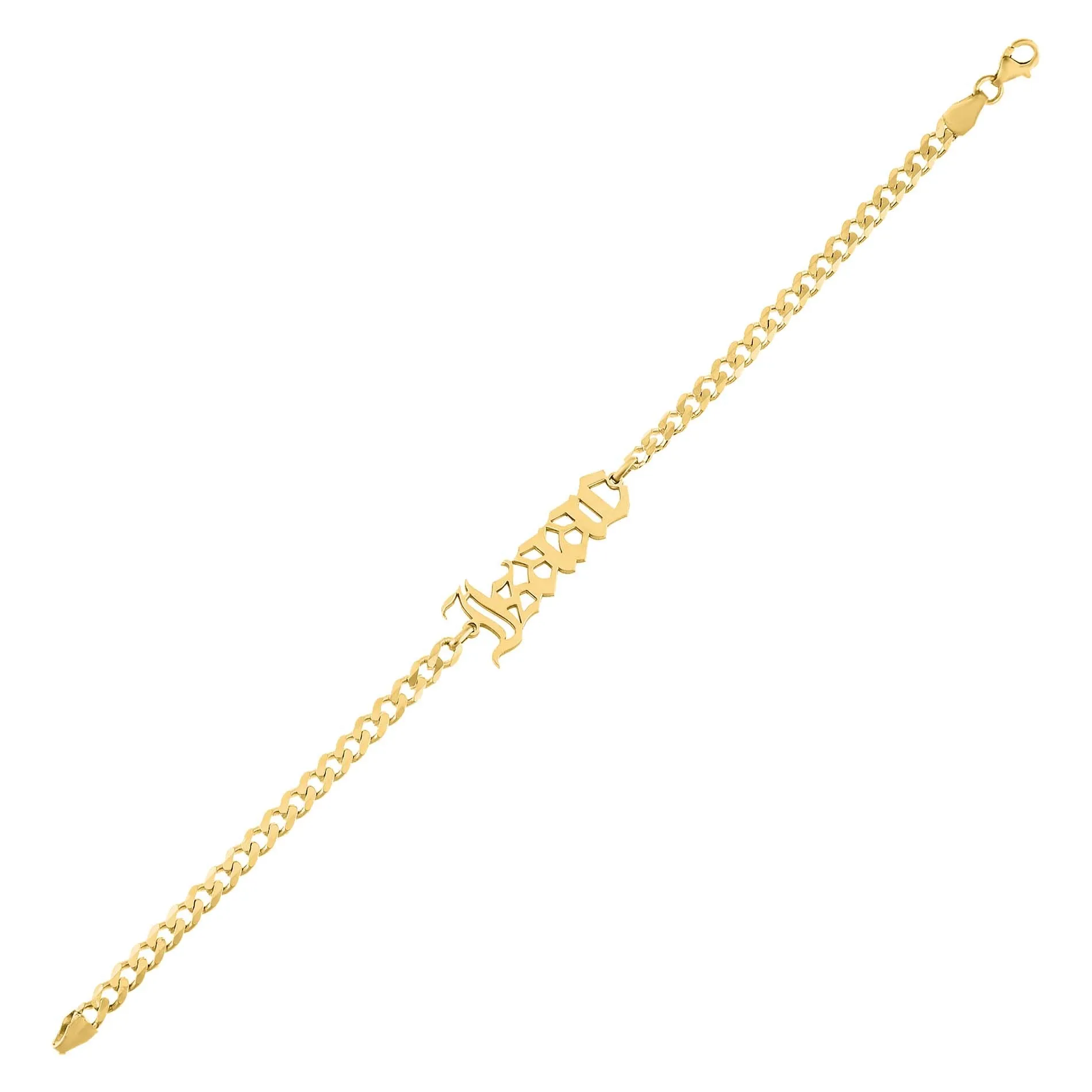 Men's Gothic Nameplate Bracelet