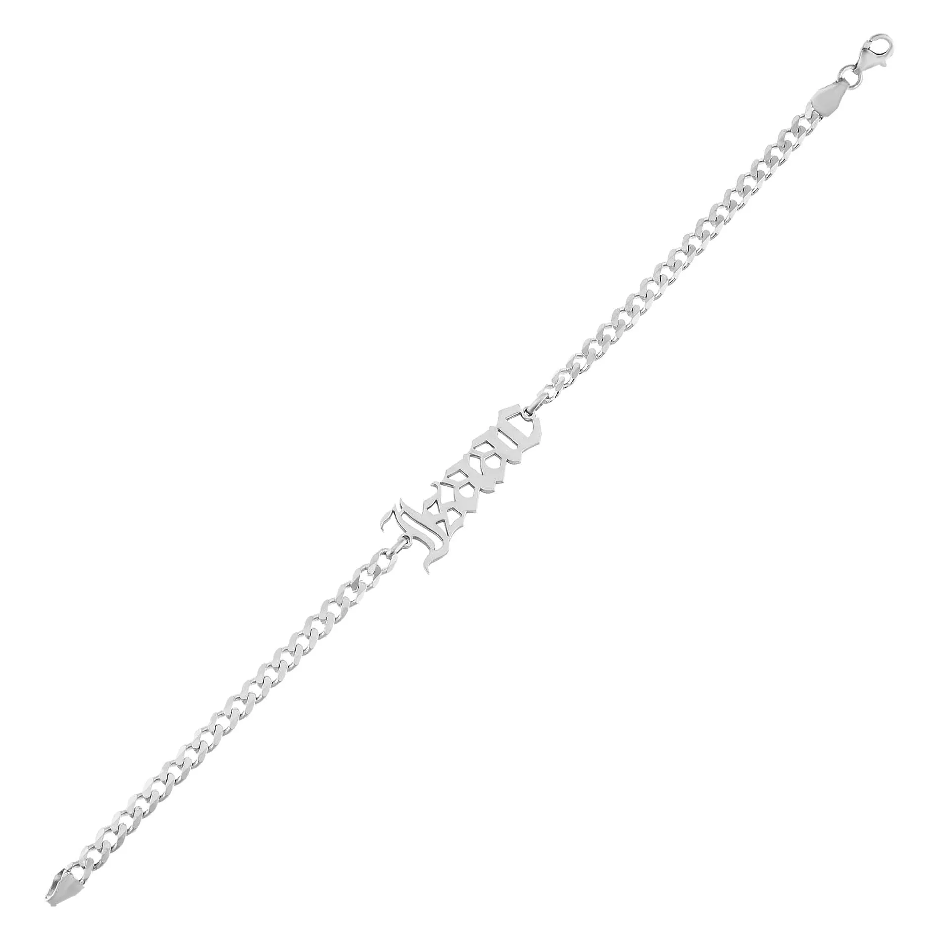 Men's Gothic Nameplate Bracelet