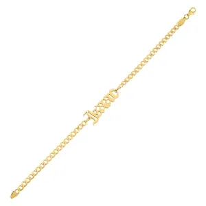 Men's Gothic Nameplate Bracelet
