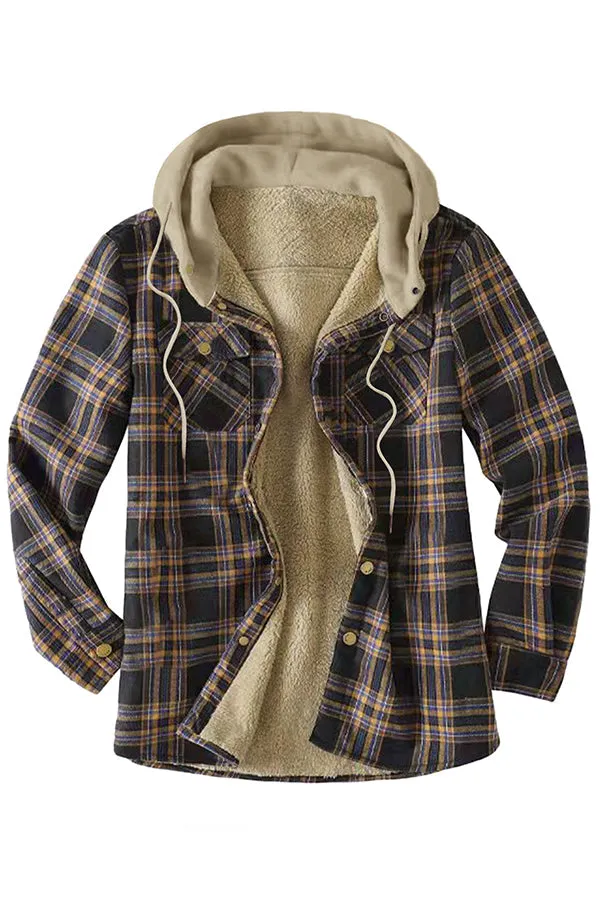 Men's hooded fleece shirt