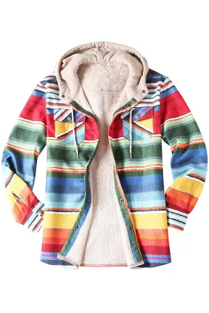 Men's hooded fleece shirt