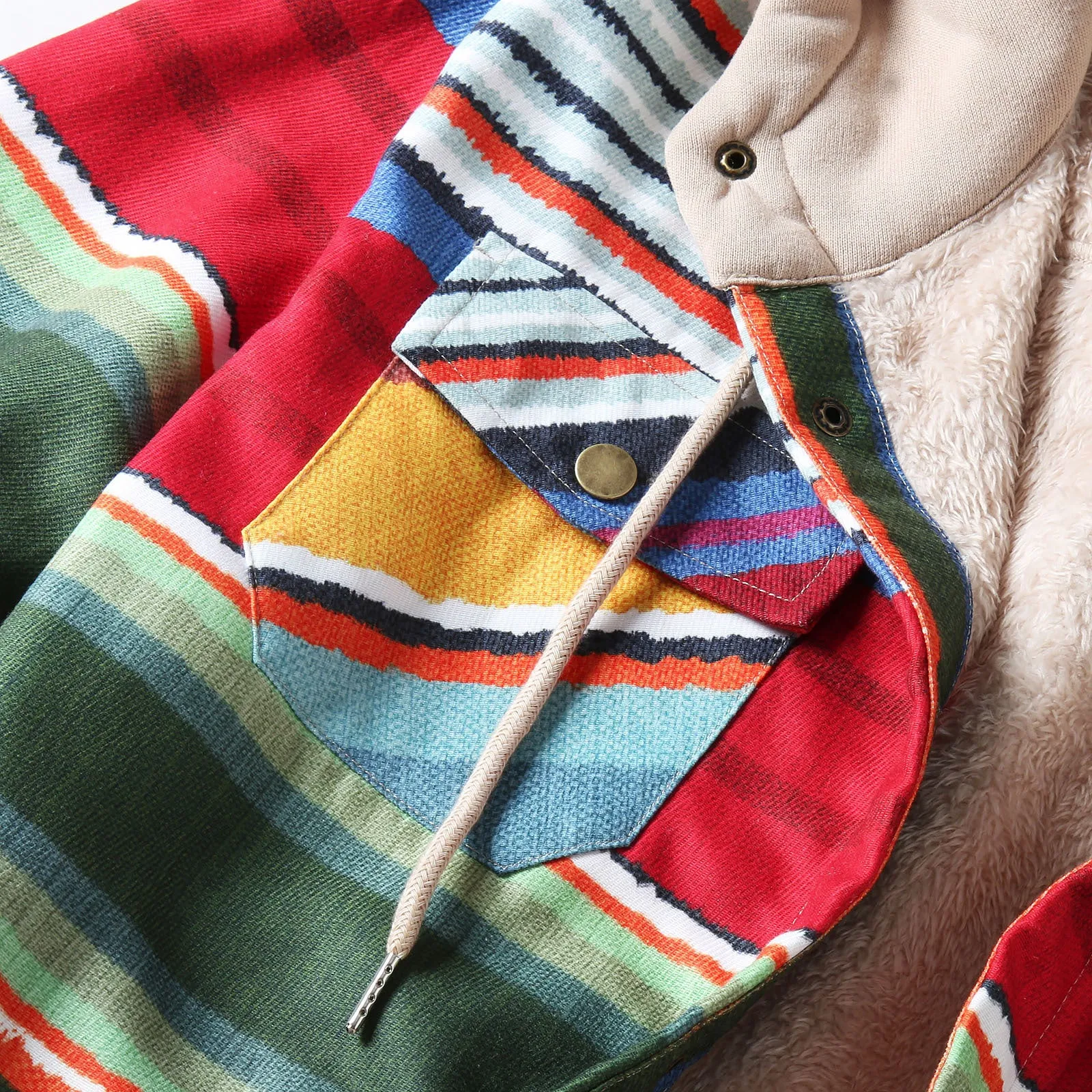 Men's hooded fleece shirt