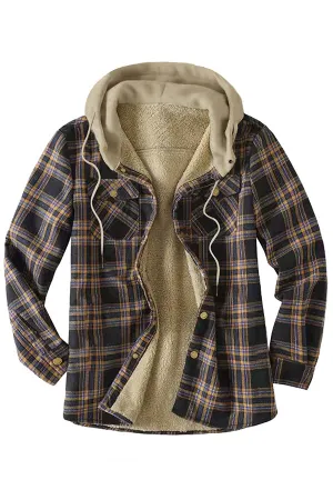 Men's hooded fleece shirt