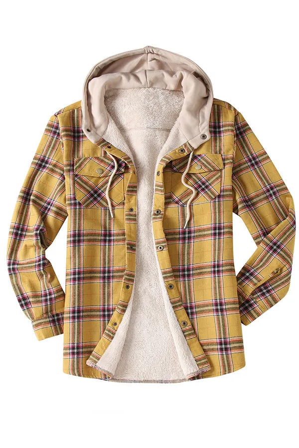 Men's hooded fleece shirt