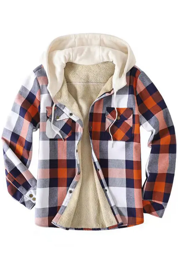 Men's hooded fleece shirt