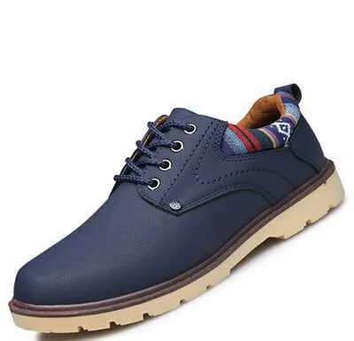Men's Leather Fashion Low Top Boot