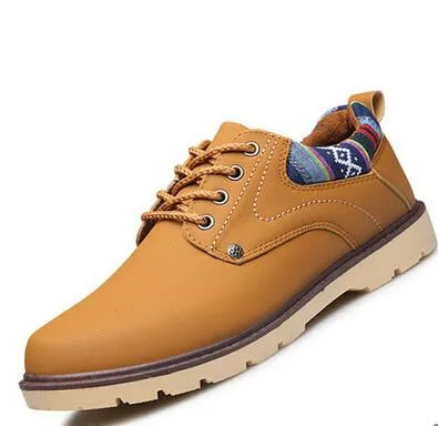 Men's Leather Fashion Low Top Boot