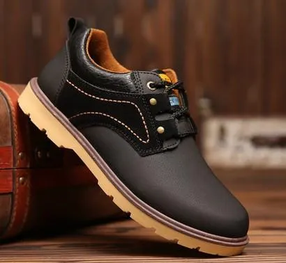 Men's Leather Fashion Low Top Boot