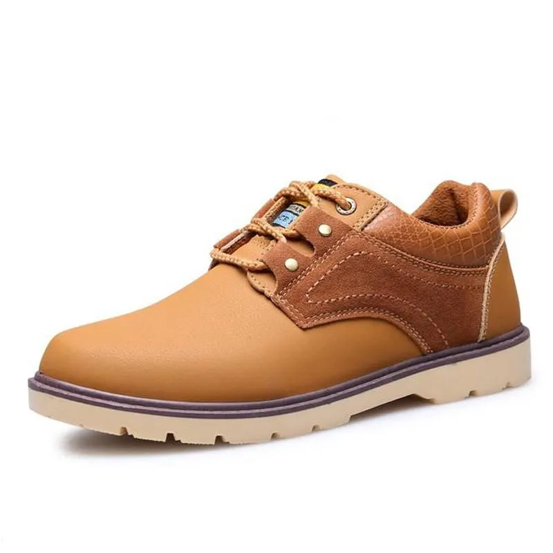 Men's Leather Fashion Low Top Boot