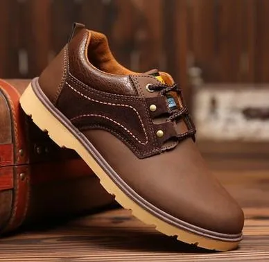 Men's Leather Fashion Low Top Boot