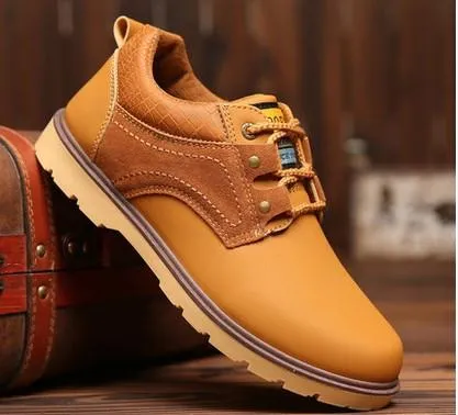 Men's Leather Fashion Low Top Boot