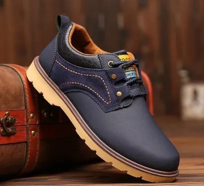Men's Leather Fashion Low Top Boot