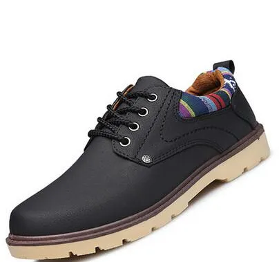 Men's Leather Fashion Low Top Boot