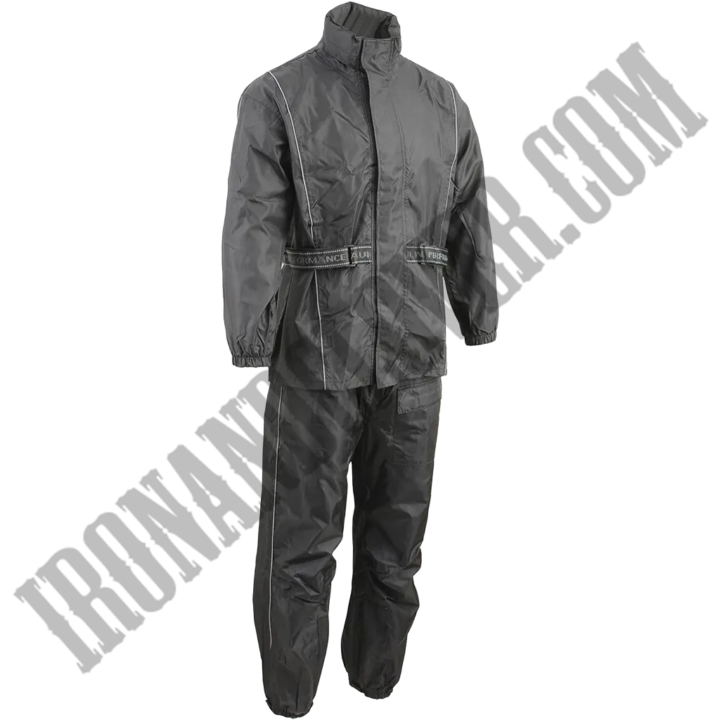 Men's Lightweight Oxford Rain Suit in Black