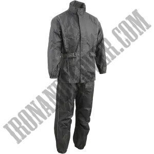 Men's Lightweight Oxford Rain Suit in Black