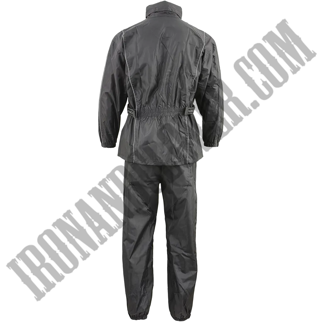 Men's Lightweight Oxford Rain Suit in Black