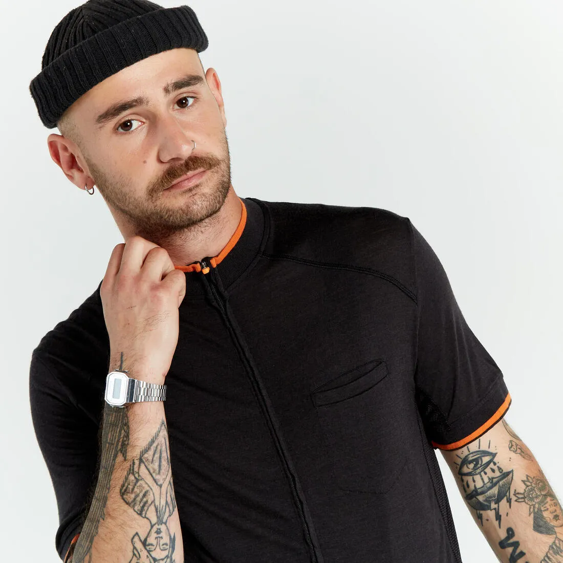 Men's Merino Short-Sleeved Cycling Jersey GRVL900