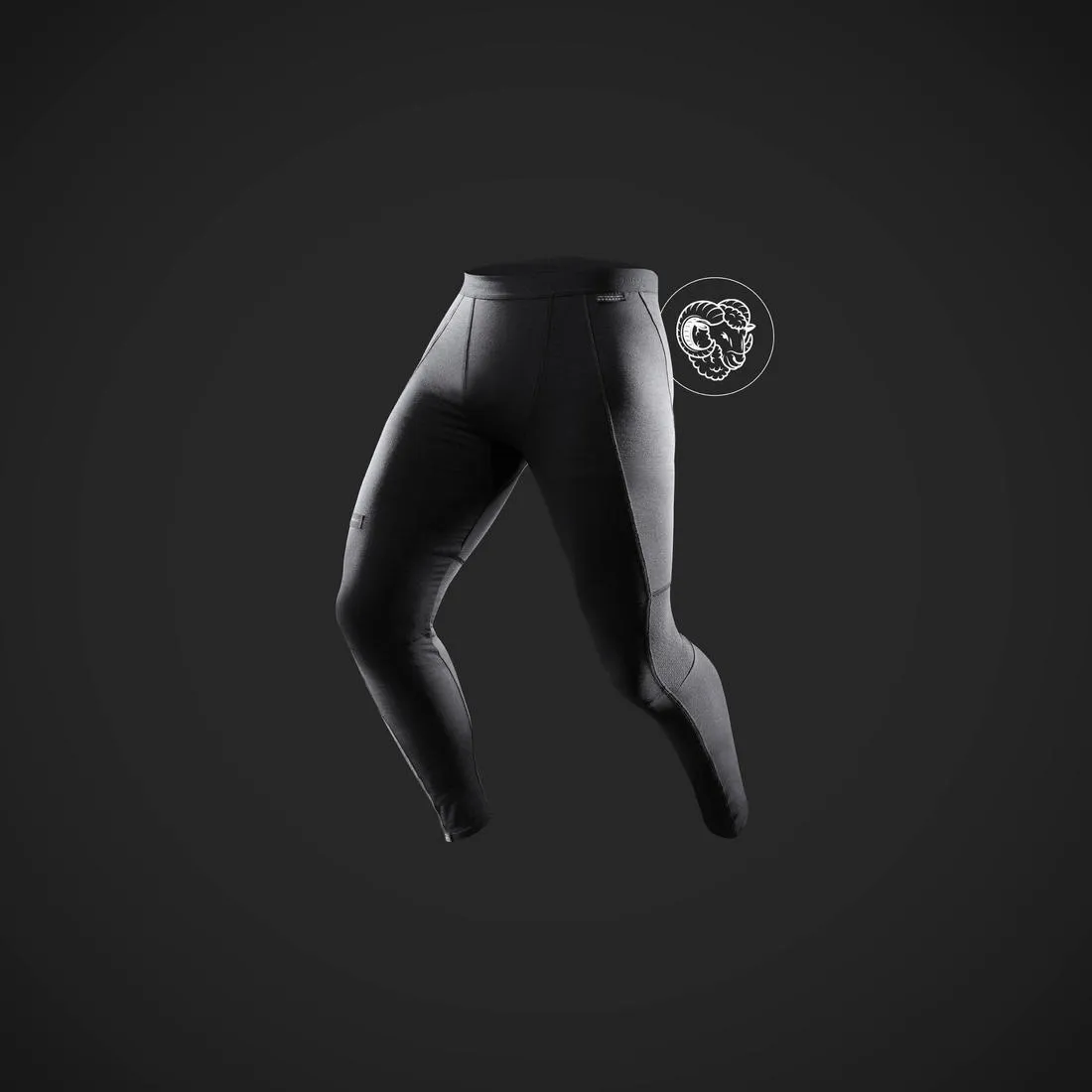 Men's Mountain Trekking Merino Wool Base Layer Tights / Leggings - MT500