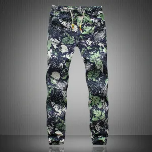 Men's Pants 2018 New Men's Fashion Print Pants Casual Men's Summer #300