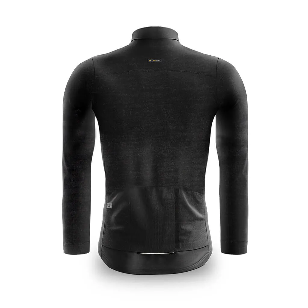 Men's Pecora Long Sleeve Merino Jersey (Charcoal)