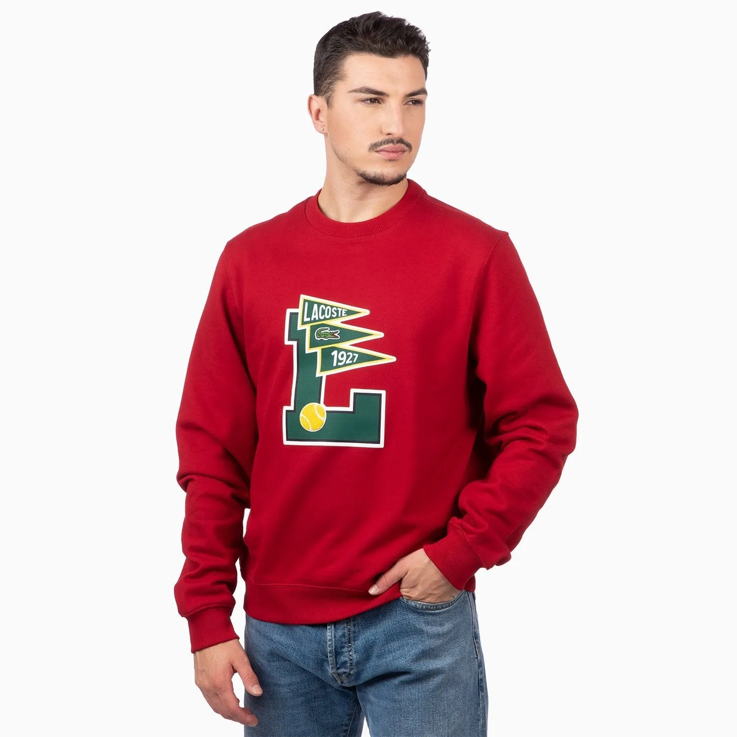 Men's Pennants L Badge Cotton Fleece Crew Neck Sweatshirt