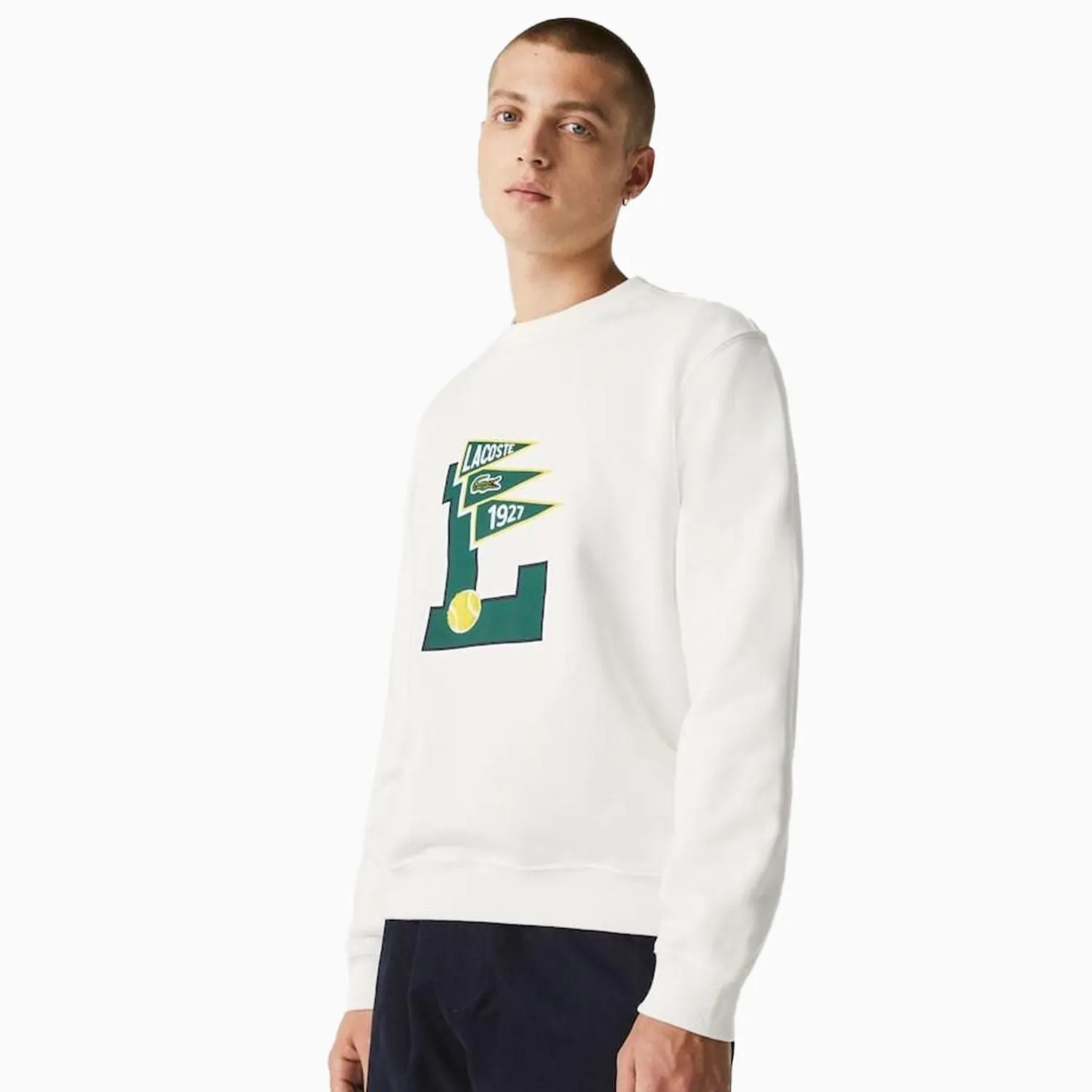 Men's Pennants L Badge Cotton Fleece Crew Neck Sweatshirt