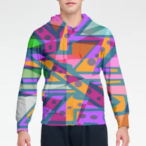 Men's Sporty Hooded Long Sleeve Cardigan