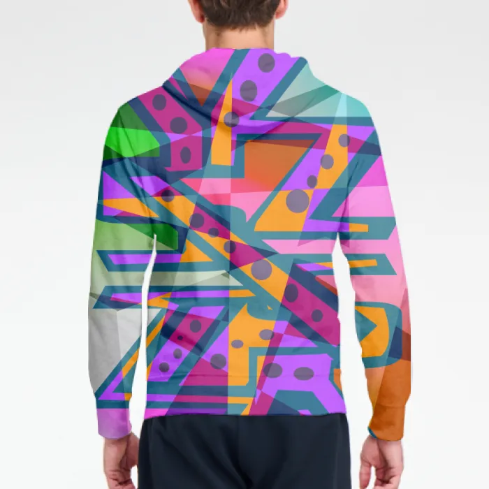 Men's Sporty Hooded Long Sleeve Cardigan