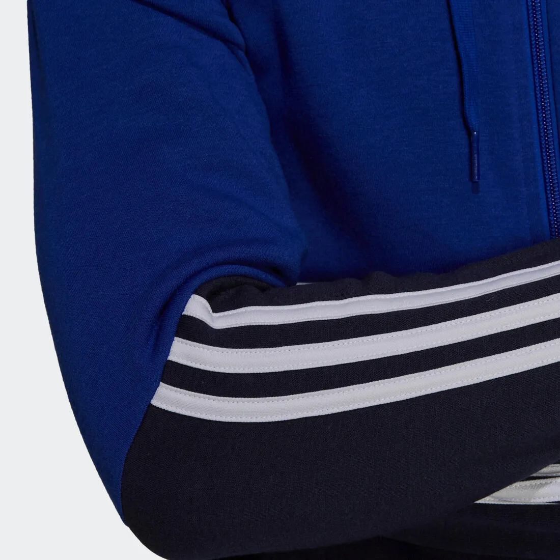 Men's Straight-Cut Zipped Hoodie With Pocket - Blue