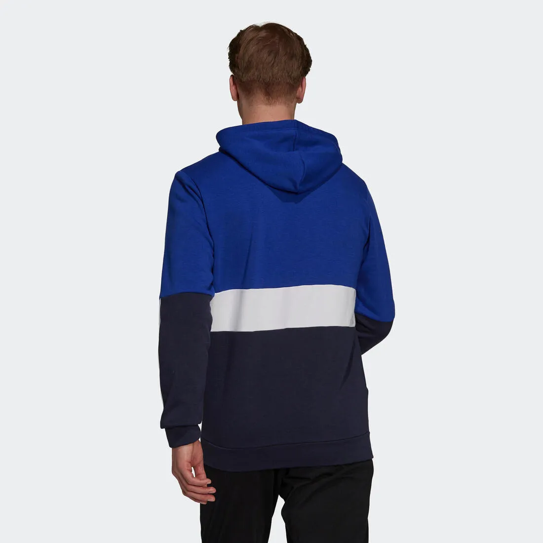 Men's Straight-Cut Zipped Hoodie With Pocket - Blue