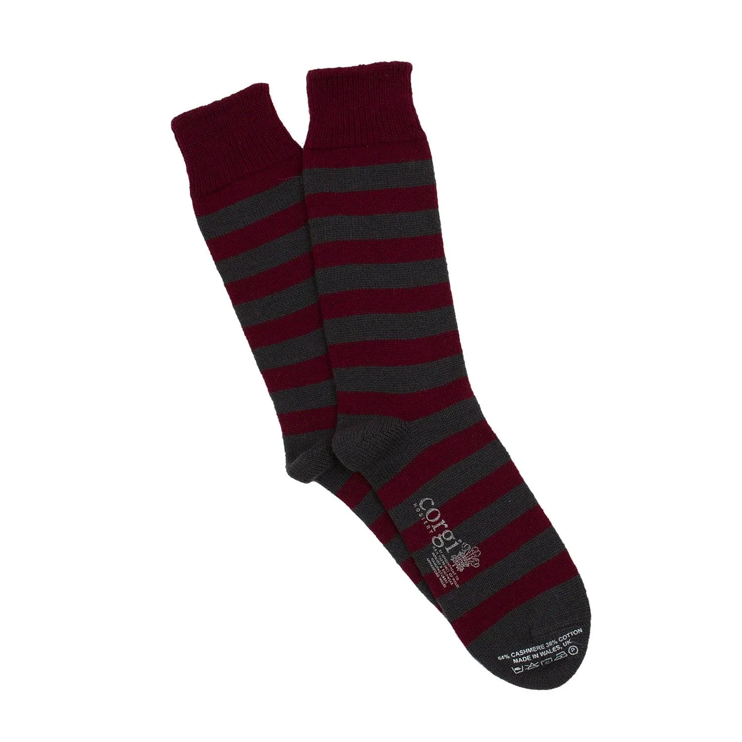 Men's Striped Cashmere & Cotton Socks