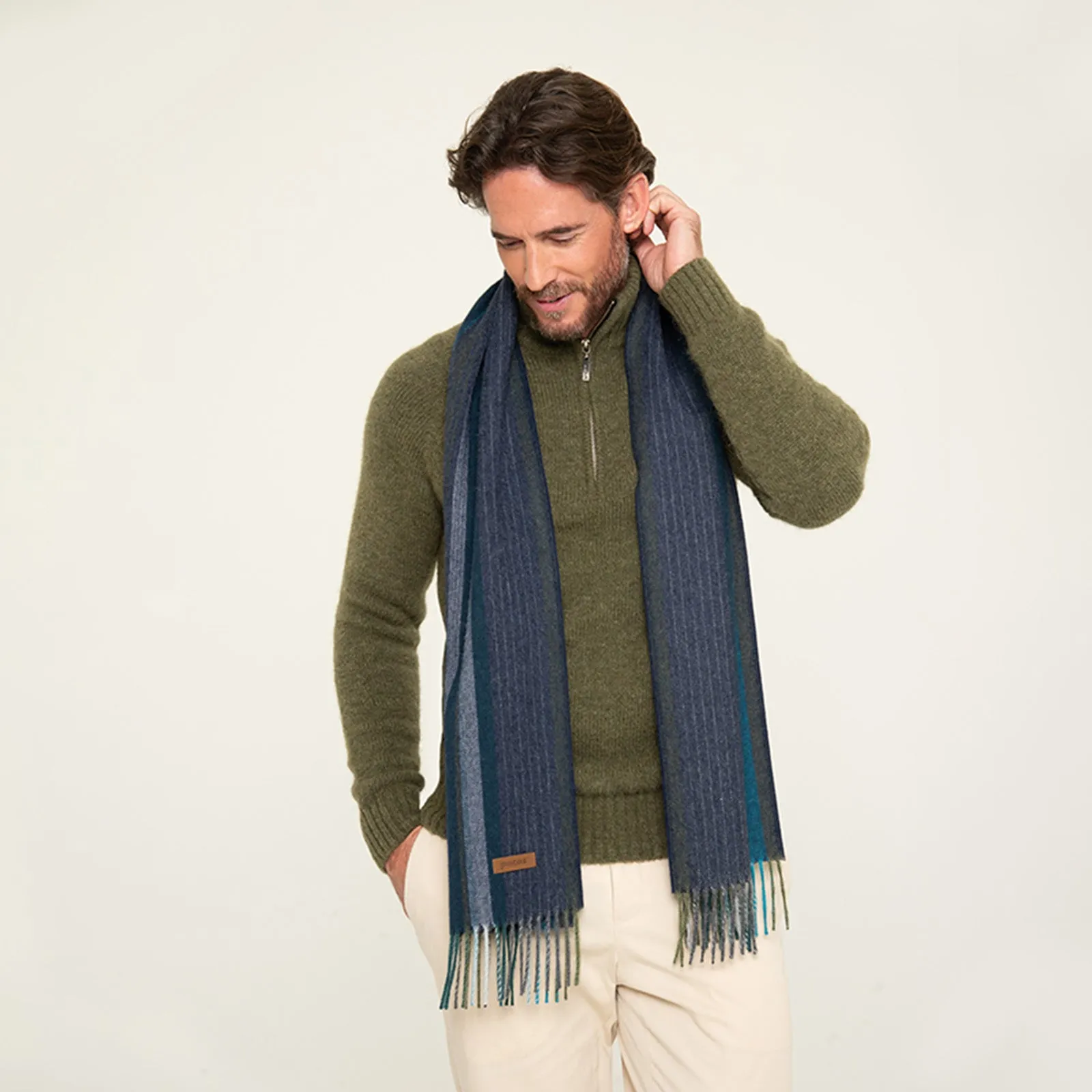 Men's Striped Scarf