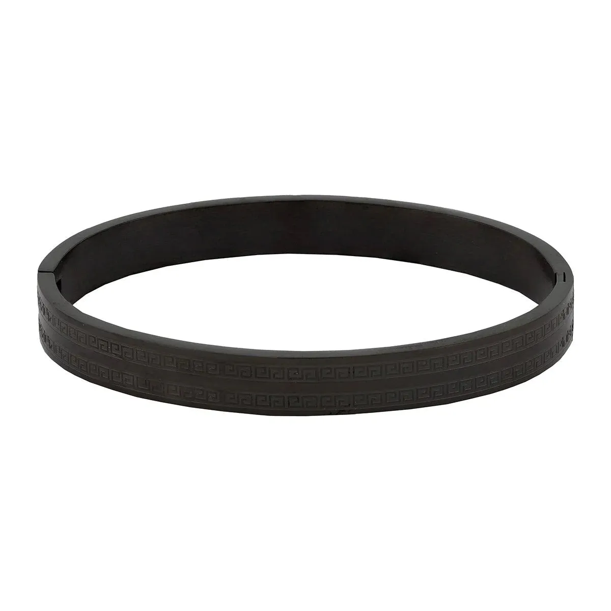 Men's Stylish Black Stainless Steel Bangle Kada Bracelet by a Designer