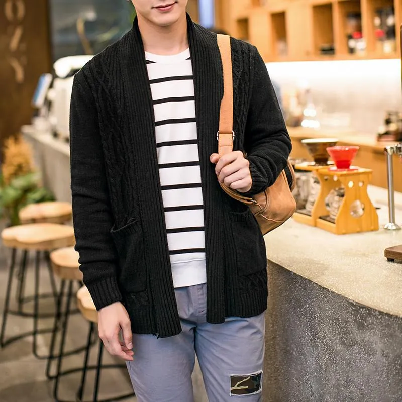 Men's Turn Down Collar With Pockets