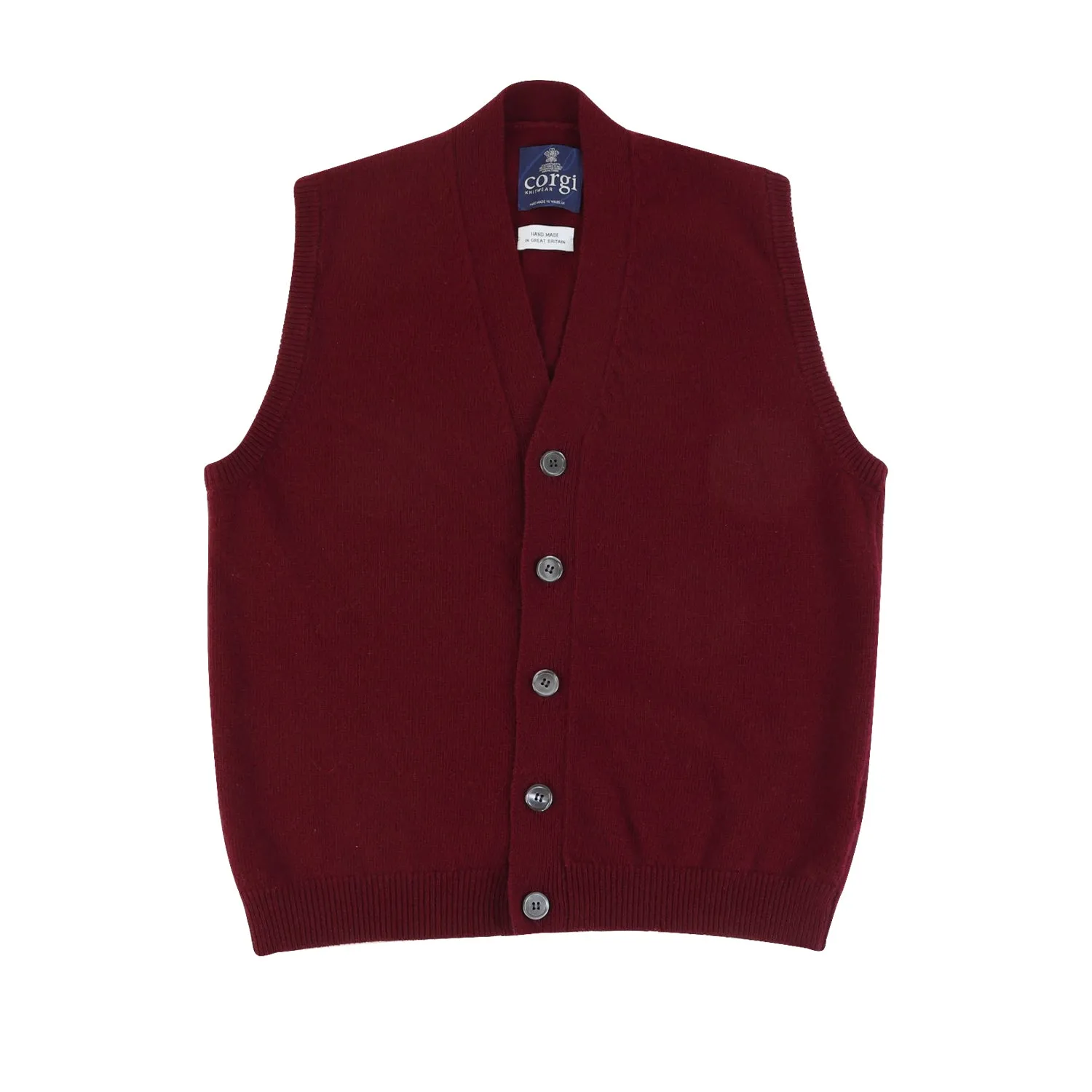 Men's V Neck Sleeveless Cashmere Cardigan
