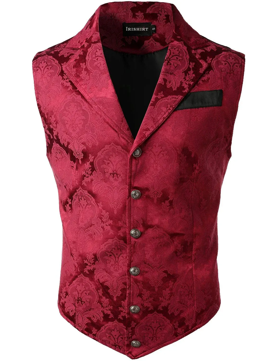 Men's Victorian Suit Vest Steampunk Gothic Waistcoat Vintage Vest