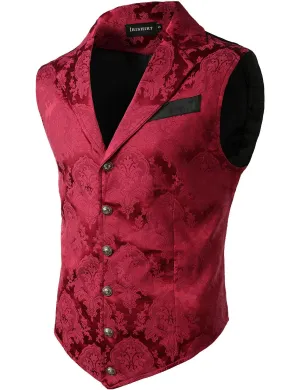 Men's Victorian Suit Vest Steampunk Gothic Waistcoat Vintage Vest