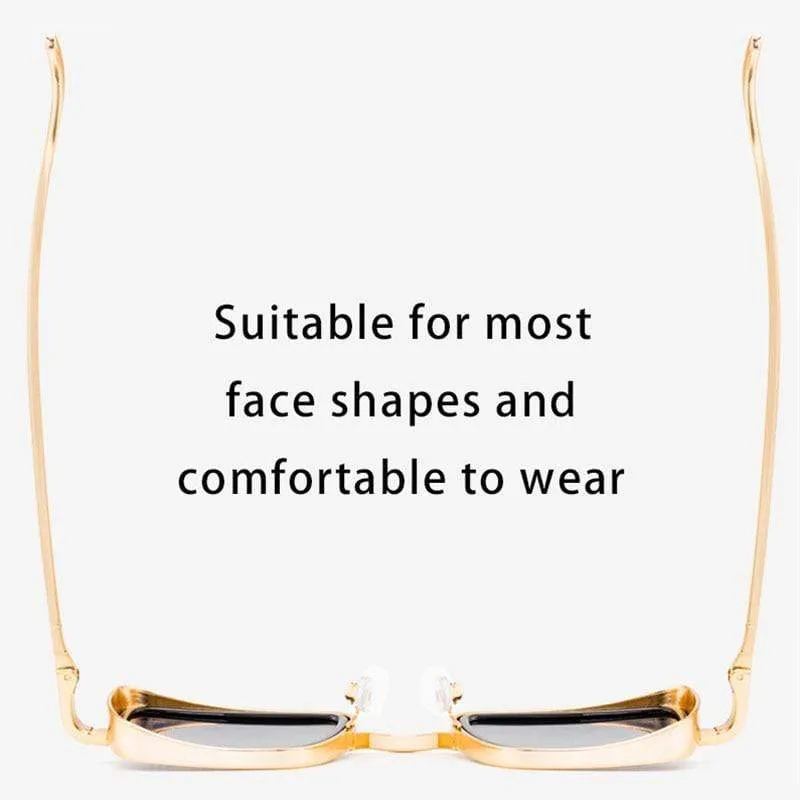 Men's Vintage Steampunk Retro Metal Square Sunglasses