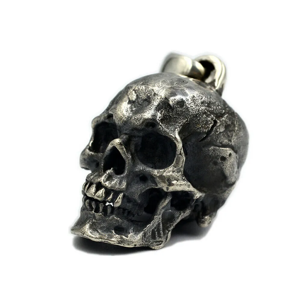 Men's Women's Real Solid 925 Sterling Silver Pendants Jewelry Skull Fashion