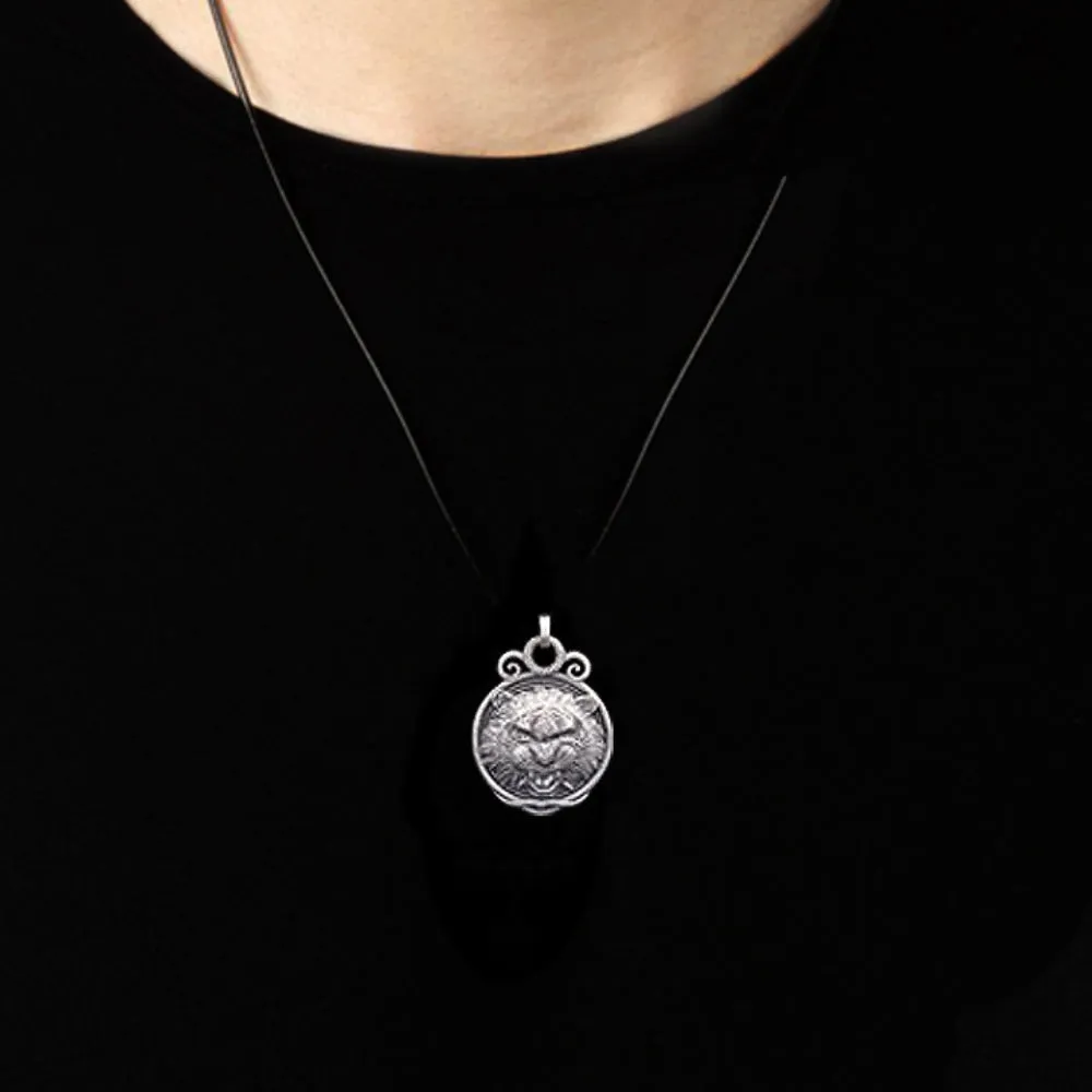 Men's Women's Real Solid 999 Sterling Silver Pendants Animal Zodiac Tiger Jewelry
