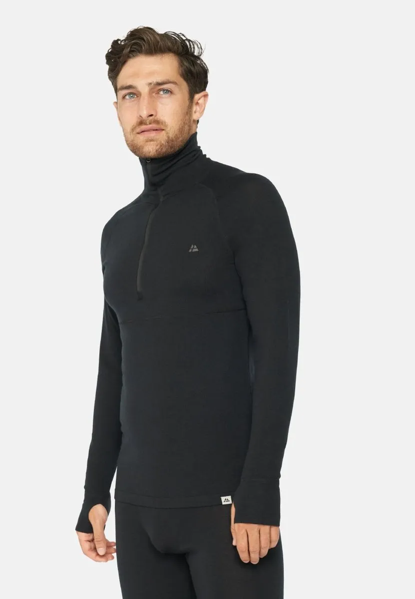 MERINO WOOL BASE LAYER HALF-ZIP SHIRT FOR MEN