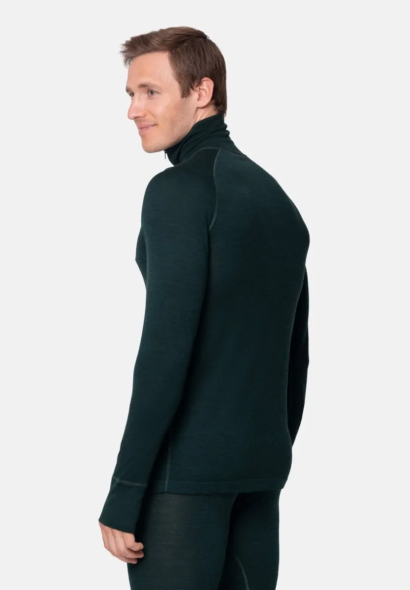MERINO WOOL BASE LAYER HALF-ZIP SHIRT FOR MEN