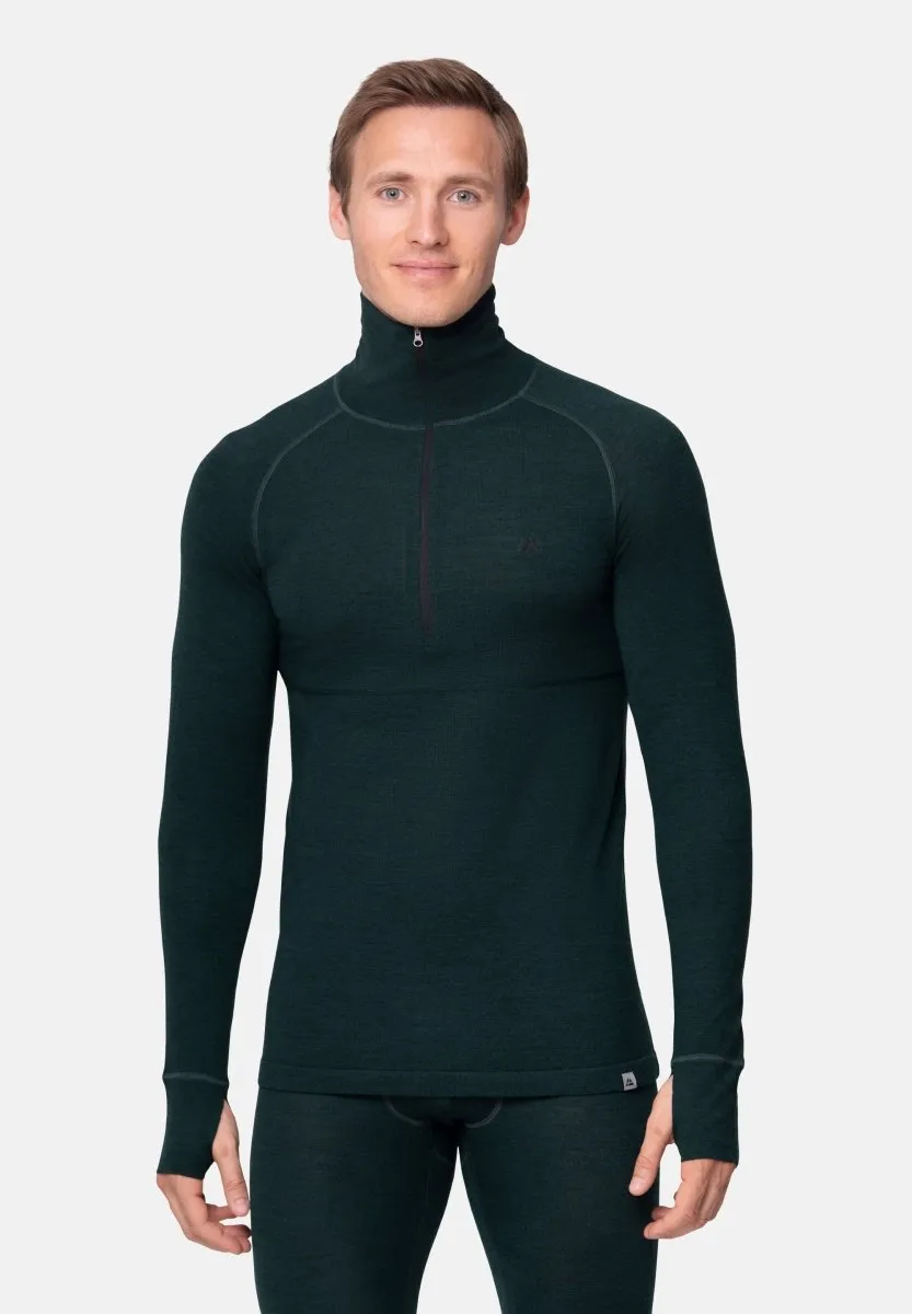 MERINO WOOL BASE LAYER HALF-ZIP SHIRT FOR MEN