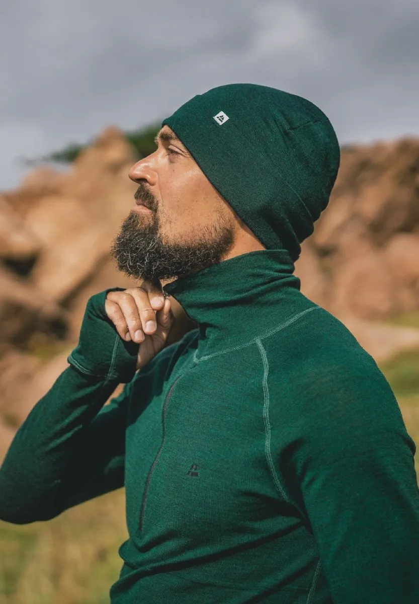 MERINO WOOL BASE LAYER HALF-ZIP SHIRT FOR MEN