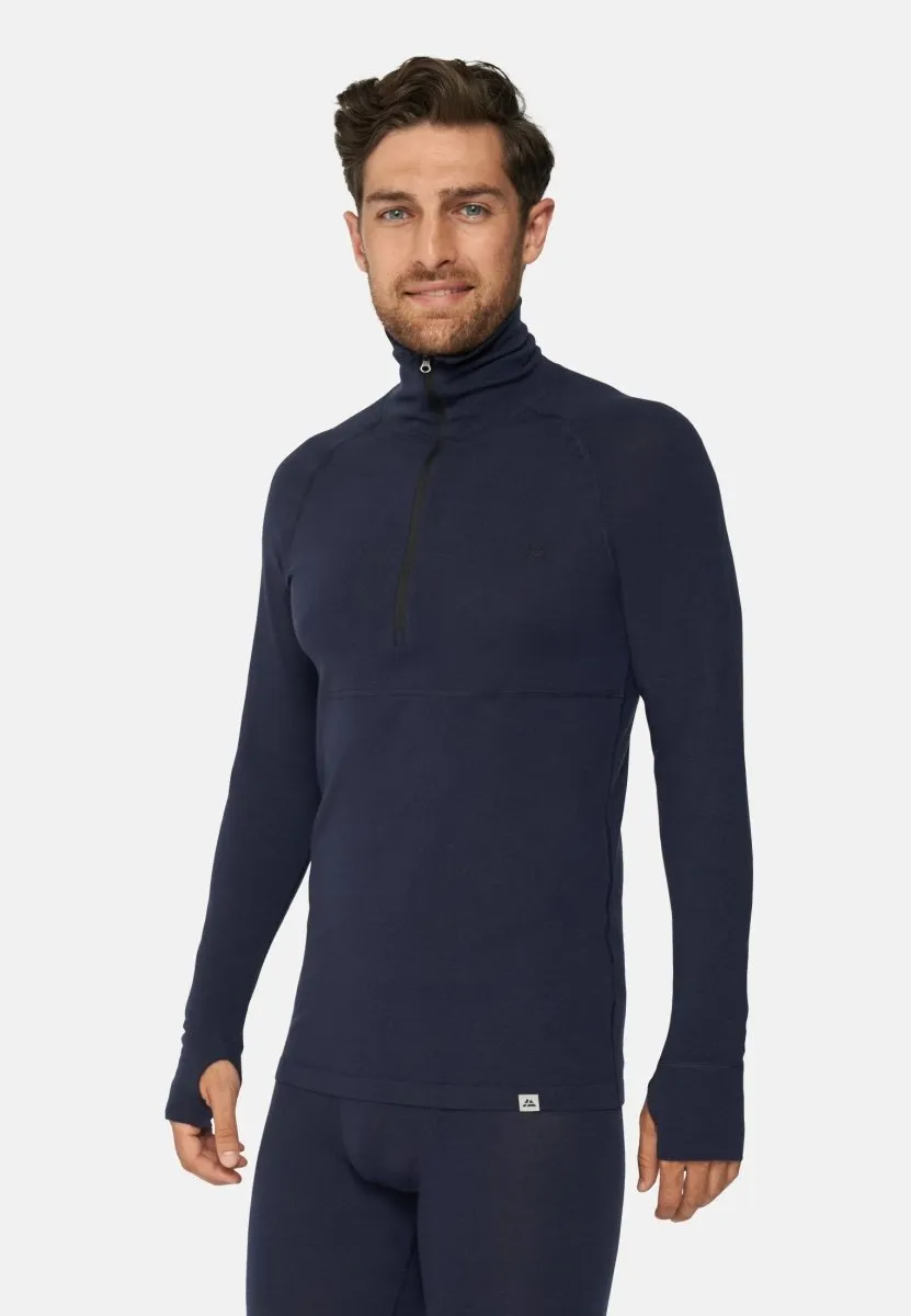 MERINO WOOL BASE LAYER HALF-ZIP SHIRT FOR MEN