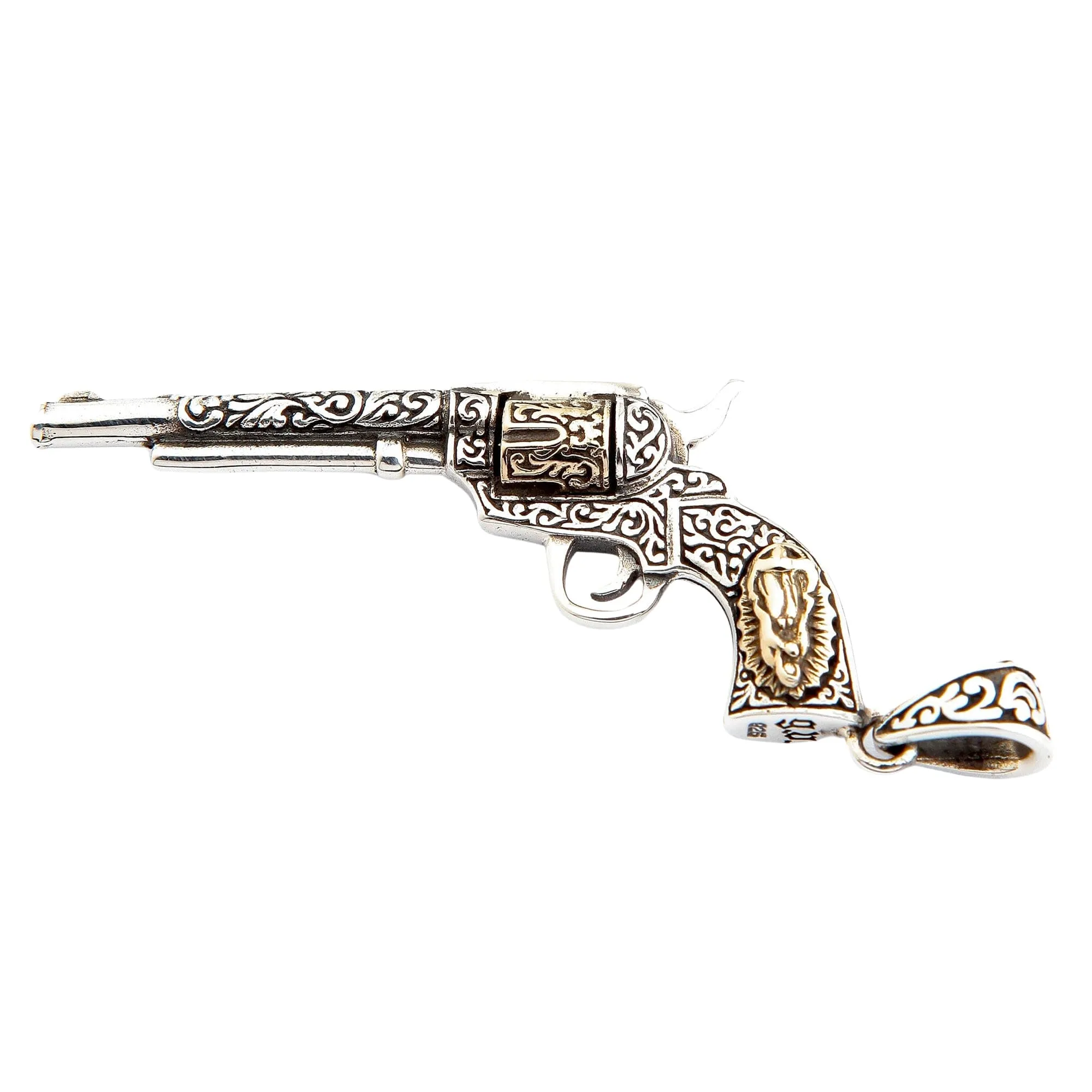 Mexican Gun Sterling Silver Pendant