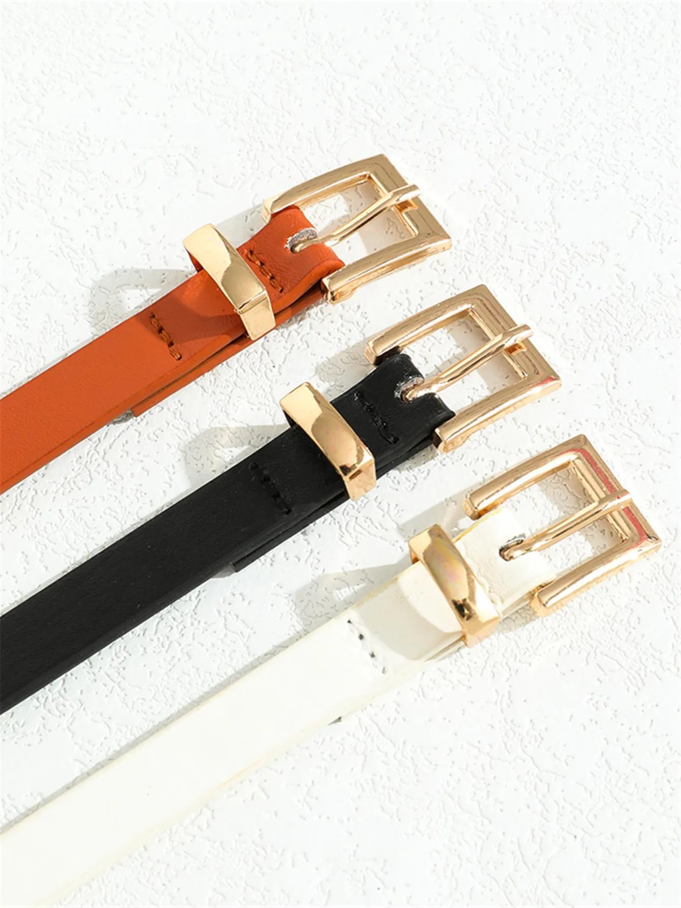 Minimalist Square Buckle Belt - Multicolor- FD ⚡