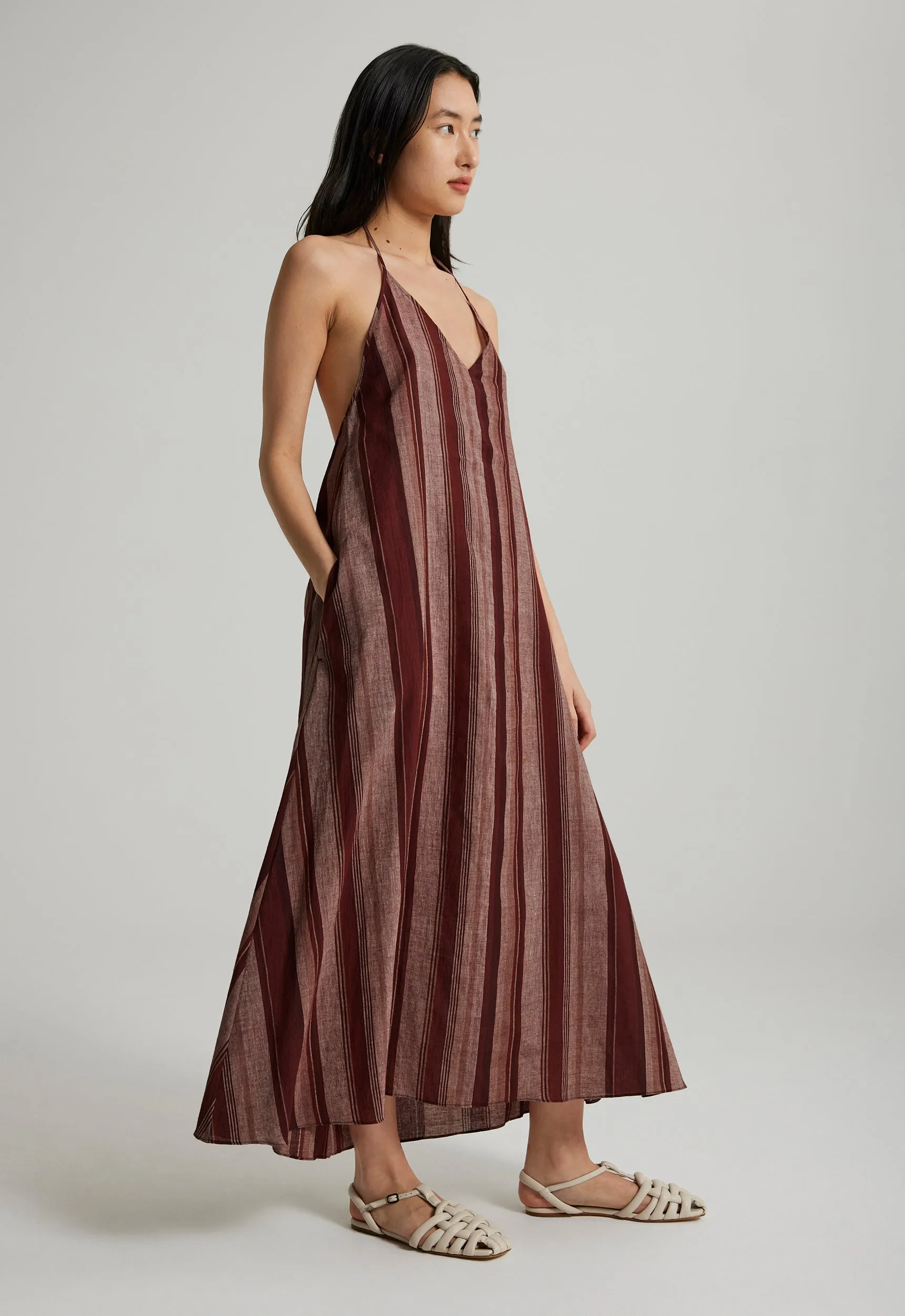 Molten Cotton Dress - Leather / Coffa