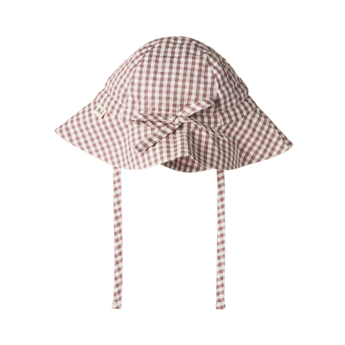 NATURE BABY GINGHAM SUNHAT TWILIGHT CHECK