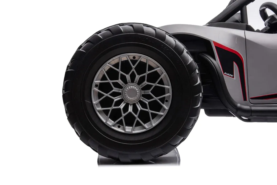New 2025 Upgraded Land Monster 24V | Leather Seats | Rubber Tires | Upgraded Motors | 2 Seater Ride On | Ages 3-9 | Remote